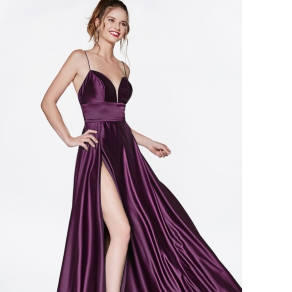 Prom dresses bridesmaids formal party satin - Picture 14 of 15